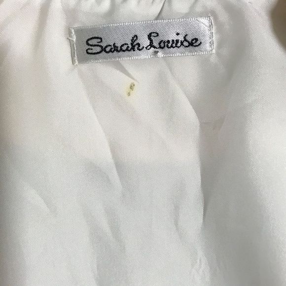 Sarah Louise Jacket, Cream Taffeta, Double Breasted, Pleats on Back, Bow - Picture 6 of 10